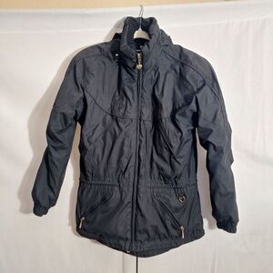 Obermeyer Womens Rose Ski Jacket Size 8 Black Thermolite Insulation Hooded